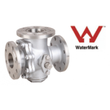 Stainless Steel Three Way Ball Valve Flanged T Port